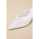 Billion Antonia White Mesh Rhinestone Pointed Photo 3