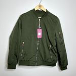 Army Green Quilted Windbreaker Zip Up Jacket Size undefined Photo 3