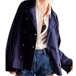 Free People We The Free Viva Surplus Denim Jean Jacket in Starless Sky Sz M Photo 0