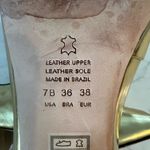 Kat Maconie gold mirror Maggie Mary Jane chunky heels Shoe Size 7 EUC Photo 3