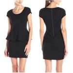 Kensie Black Capped Sleeve Peplum Dress XS NWT Photo 7