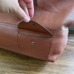 J.Crew ‎ ALL DAY LEATHER TOTE BAG PURSE ROASTED CHESTNUT VTG Photo 4