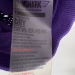 Gymshark Dry Moisture Management Eyelet Cropped Leggings Purple White Logo Gym S Photo 4