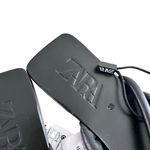 ZARA  Woman’s Black Tube Leather Flat Sandals size 6 NWT Photo 2