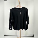 Love Lace black long sleeve fleece lightening bolt and stars top size 2X Photo 9