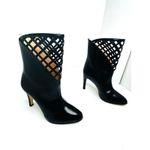 Gucci Damir Black Leather Lattice Cutout Ankle Western Boots Women’s Size EU 37 Photo 2