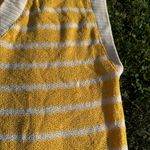 ZARA NWT  Women’s V-Neck Striped Oversized Knitted Vest Yellow Photo 2