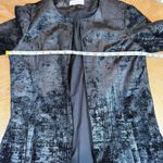 Lola & Sophie Crushed Velvet Bell Sleeve Jacket Topper Black Size Medium Photo 5