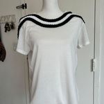 Emporio Armani Silk & Cotton White & Black T-shirt Size 40/S Photo 0