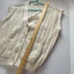 Vintage Rose size L made in USA button front sweater vest. Size L Photo 2