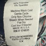 Renee C. Women’s Dress 1X Paisley Print Short Sleeve Belted Made In USA Boutique Blue Photo 8