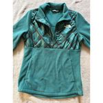 The North Face The North‎ Face Women's Green Geometric Anorak Fleece 1/2 Zip Pullover Sz Xsmall Photo 1