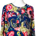 Anthropologie  Fig & Flower Women’s Shift Tunic Dress Mini Tie Sleeves Floral L Photo 3