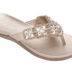 Kenneth Cole Thong Sandal Women 9 Glam Embroidered Boho Preppy Resort Fairy NWT Photo 12