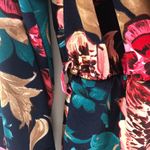 SheIn  Faux Wrap Mini Dress Long Sleeve V Neck Floral Navy Blue Red Beige M Photo 1