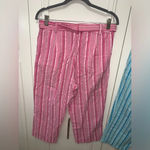 kim rogers Kim‎ Rogers set 2 pink/ blue striped cotton capris 10 Photo 9