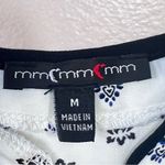 Mm Mm Mm Floral Romper Blue White Summer Boho Size M Lined Adjustable Straps Size M Photo 10