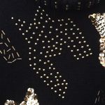 FINAL MARKDOWN Ladies Western Connection Beaded & Sequined Cowl Neck Sweater (S) Black Photo 6