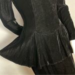 Vintage Scott McClintock Velvet Dress Lace Sequins Peplum 80s 90s‎ Drama Formal Black Photo 12