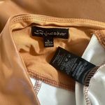 Shinestar Medium size 6 Tan vegan leather biker high waisted tummy control leggings Photo 3