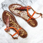 Sam Edelman  GIGI Orange‎ Snake Thong Sandal… Photo 0
