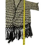 Altar'd State Cover Up Cardigan Fringe Size M/L Black White 18-676 Photo 7