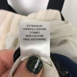 Diane Von Furstenberg  Gianna Ruffle Sleeveless Tank Top White Blue Size 4 Photo 9