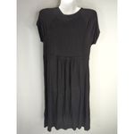 Nicole Miller Women's V-Neck Tie Front wait Mini Casual Dress Black Medium NWT Photo 3