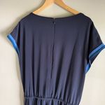 Tommy Hilfiger Plus Size 18 Navy Blue Cap Sleeve Jumpsuit with Stripes Pockets Photo 8