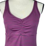prAna Medium Rebecca Dress A-Line Striped Shelf Bra Stretch Sleeveless V-Neck Photo 1