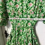 Aakaa Natures Glory Green Floral Mini Dress with Braided Belt size S Photo 6