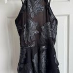 Hunter Bell Leather and lace  Black Mesh classy sexy sz 0 Photo 2