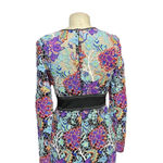 Diane Von Furstenberg  Long-Sleeve‎ Banded Overlay Lace Midi-Length Dress Size 0 Photo 10