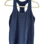 Lululemon Run Swiftly Tech Racerback Heathered Harbor Blue Sz 6 Chevron tank top Photo 0