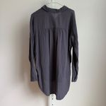 Free People  shirt women's size XS love,‎ her madly, gauze, oversized shirt, blue Photo 6
