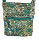 Vera Bradley Peacock Paisley Teal Print Crossbody Bag Adjustable Strap Photo 0