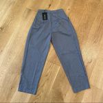 Pretty Little Thing  Charcoal Gray Pinstripe Woven High Waisted Cigarette Pants Photo 6