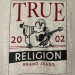 True Religion Women’s Buddha Sweatshirt Oatmeal Half Zip Studded Long Sleeve M Photo 2
