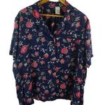 Tendency 3X Dark Navy Rose Top Plus Pink Photo 0