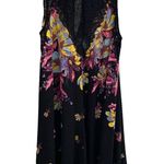 Free People Intimately FP black lace floral Marsha tunic / mini dress mock neck Photo 5