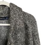 ZARA  Knit Sz M Black White Open Front Duster Cardigan Oversized Chunky Knit Photo 3