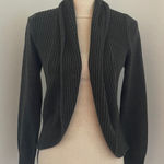 H&M  Basic Ribbed Chunky Knit Cardigan Sweater‎ Small Gray Open Front Clean Girl Photo 0