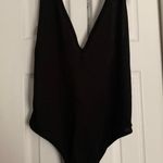 Forever 21 Black Deep V Neck Bodysuit Photo 0