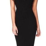 Nookie Revolve  Medea V Neck‎ Bodycon Halter Midi Dress in Black NEW Photo 0