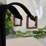 Small Gold Filled Rectangle Huggie Hoop Earrings Photo 4