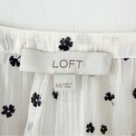 Loft Ann Taylor Flocked Cutaway White and Black Floral Blouse Size XXL Photo 10