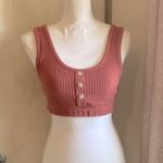 Waffle Knit Bralette Pink Size M Photo 3