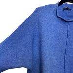 Made In Italy Wool Angora Blend Oversized Sweater Tunic XL Boxy Lagenlook Boho Blue Photo 3