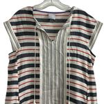 Vivi by Violet Weekend Women's Striped Sleeveless Dress M Side Pockets White Size M Photo 1