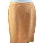 Lafayette 148 Skirt Wool Blend Pencil Size 8 Marigold Yellow Quiet Luxury Fall Orange Photo 0